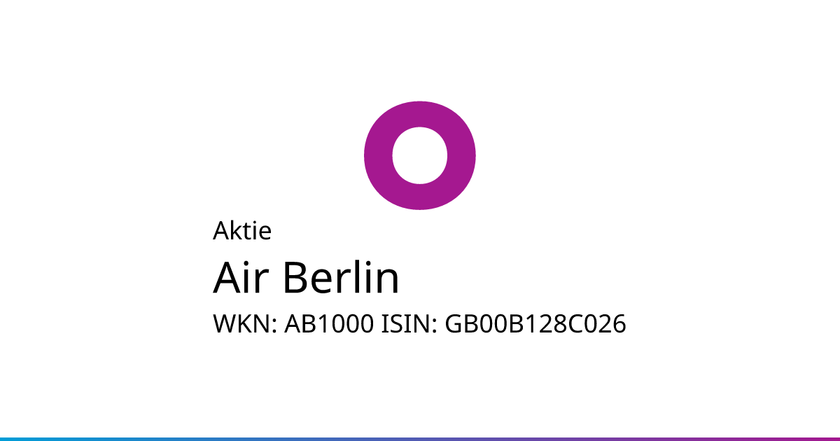 Air Berlin Aktie (AB1000 | GB00B128C026) • onvista