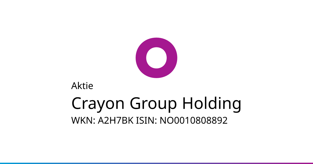 Crayon Group Holding Aktie (A2H7BK | NO0010808892) • onvista
